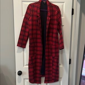 LuLaRoe Plaid Red Women's Coat size XS